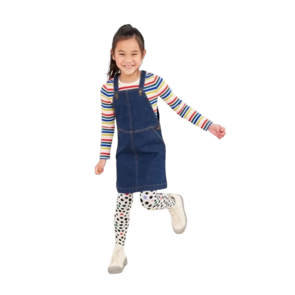 Hanna Andersson Kids Dark Denim Overall Dress Jumper NWOT Size 5
